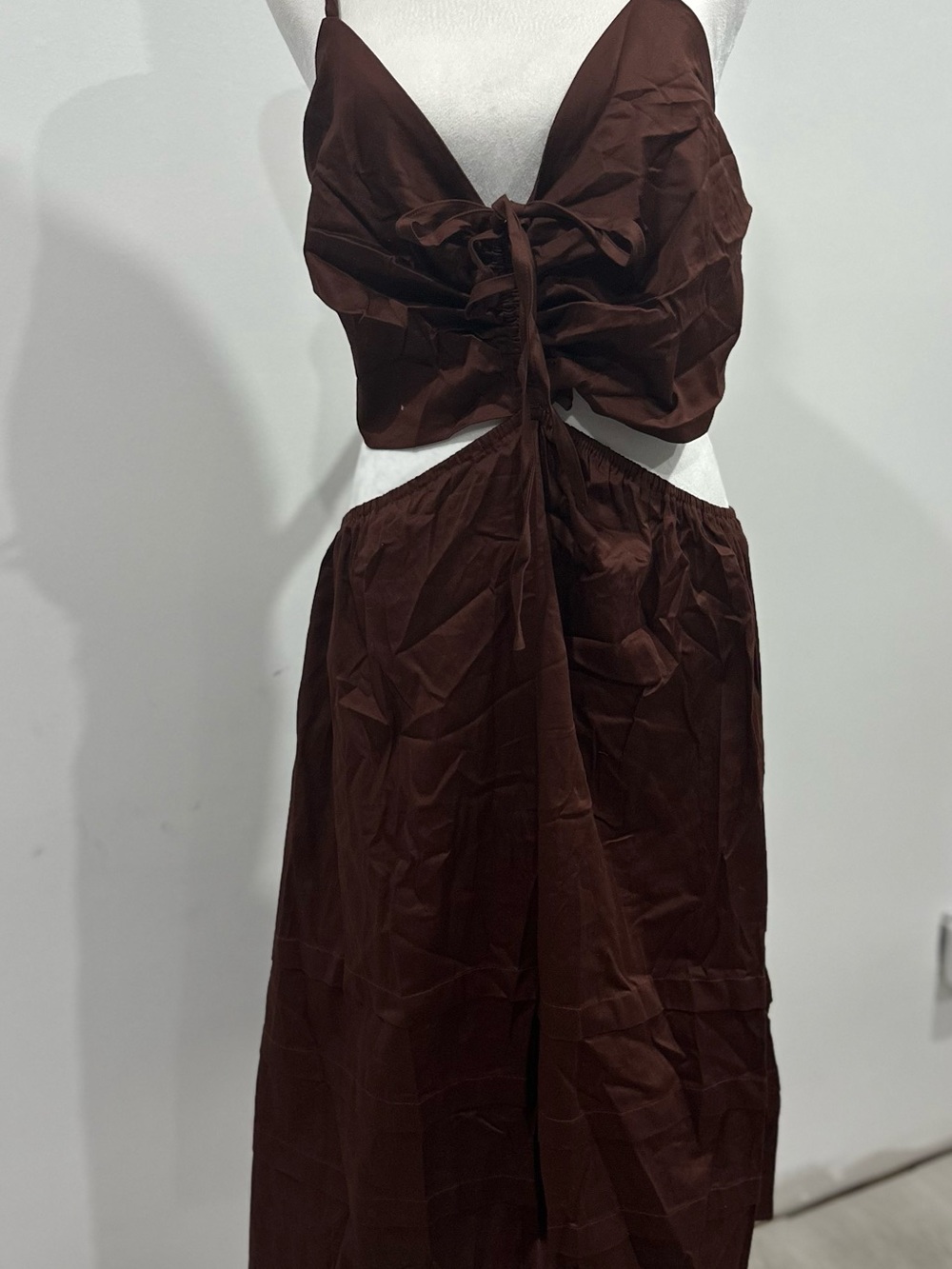 Forever 21 Brown Cutout Maxi Dress